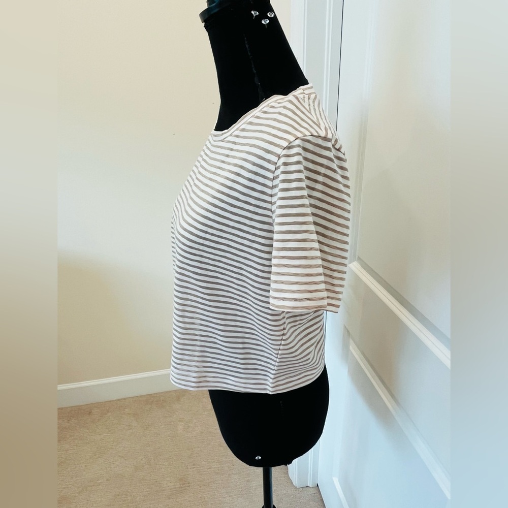 L’Agence Donna Stripe Cropped Tee - Picture 6 of 13